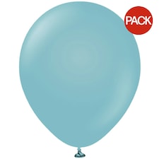 Kalisan Latex Retro Balloons (Pack of 25) - Blue Glass - One Size