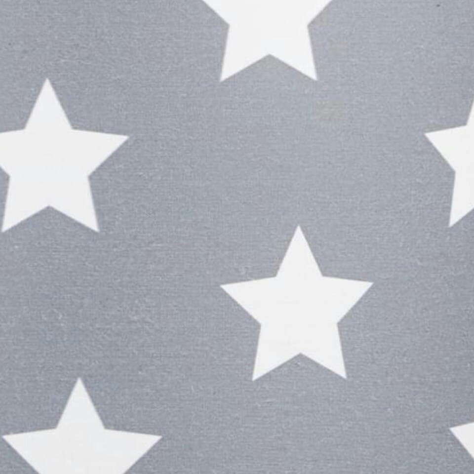 image 1 of First Choice Lighting Tuscan White Ceramic Lamp with Grey & White Stars Shade White | Grey
