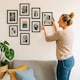 image 3 of 10 Pc Modern Photo Frame Set Wall Mountable and Freestanding Gallery | Black | Black | Not provided