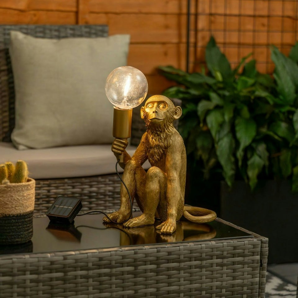 image 1 of ValueLights Solar Decorative light Painted Gold Illuminated Decoration and Integrated LED .1W Warm White 3000K Bulb