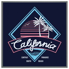 Neon california (Picutre Frame) Grey | L