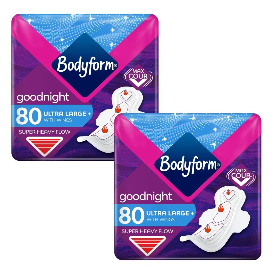 image 1 of Bodyform Ultra Night Sanitary Towels Wings 160 Pack