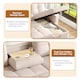 image 3 of FENCHILIN Sofa Bed with Pull-Out Sleeper Reversible Chaise Drop-Down Cup Holder Side Pockets Beige