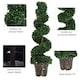 image 6 of Outsunny 2 Pack Artificial Boxwood Spiral Tree Decorative Plant w/ Pot