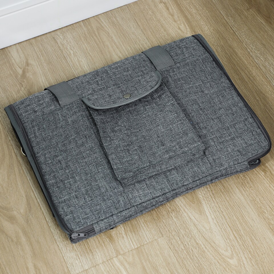 image 1 of PawHut Soft Sided Cat Carrier Bag, Foldable Portable Pet Carrier for Small Dog, Puppy, Cats Up to 10kg, with Adjustable Shoulder Strap & Removable Mat, Collapsible Cat Basket Airline Approved