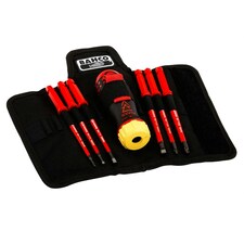 Bahco Insulated Ratcheting Screwdriver Set, 6 Piece - Multi Colour - One Size (UTTK2079)