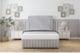 image 2 of Sloomy Boston Chrome Silver Naples Divan Bed Base 4 Drawers With 26 Inch Strutted Headboard & 12 Inch Matching Footboard | Silver | Silver | Small Double | 1