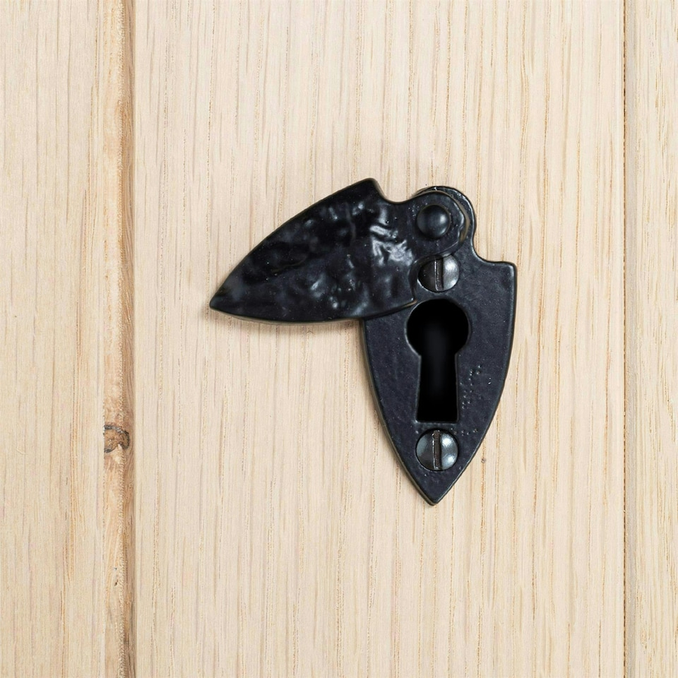 image 1 of Hammer & Tongs Arrowhead Escutcheon Plate with Cover - W30mm x H55mm - Black