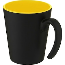 Bullet Oli Ceramic 360ml Mug - Solid Black/Yellow - One Size