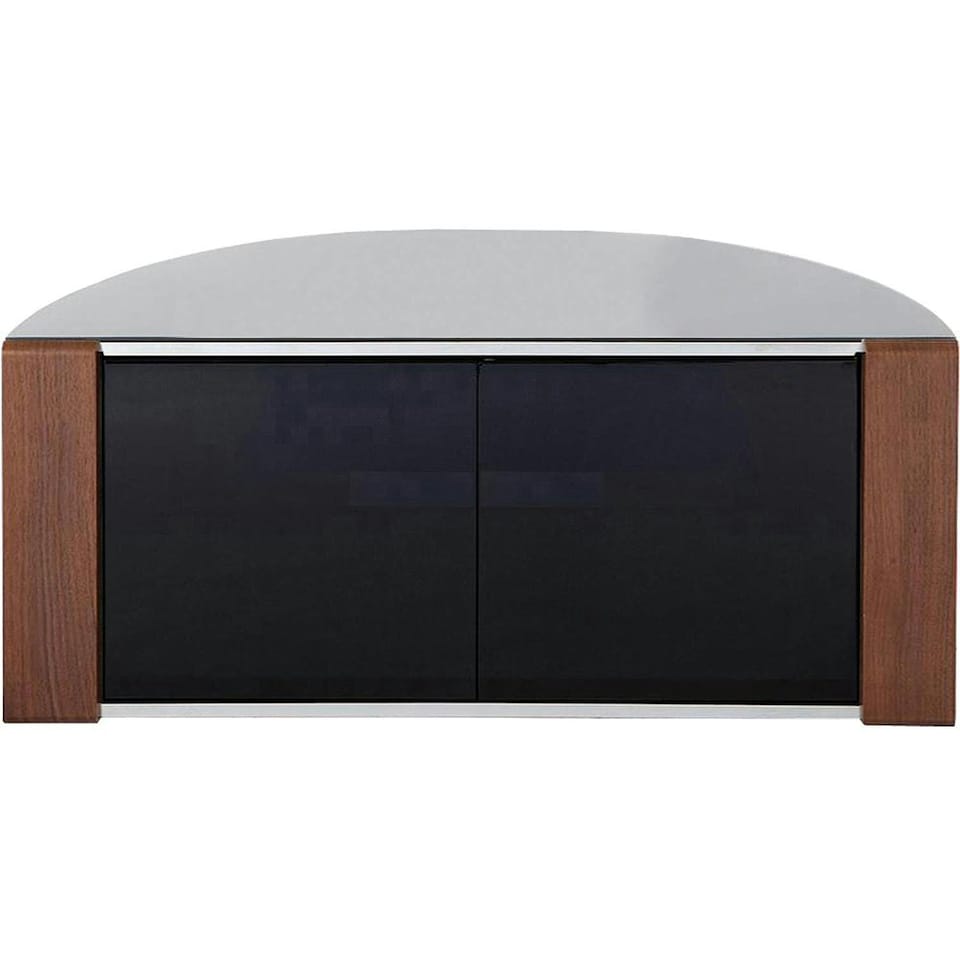 image 1 of MDA Designs Sirius 850 Remote Friendly Beam Thru Glass Door Gloss Black with Walnut/Oak Reversible Panels  for TVs up to 40" LCD/Plasma/LED Cabinet TV Stand | Multi | 1