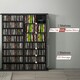 image 8 of HOMCOM CD Storage Unit DVD Tower Blu-ray Storage Shelf for Office, Black Black
