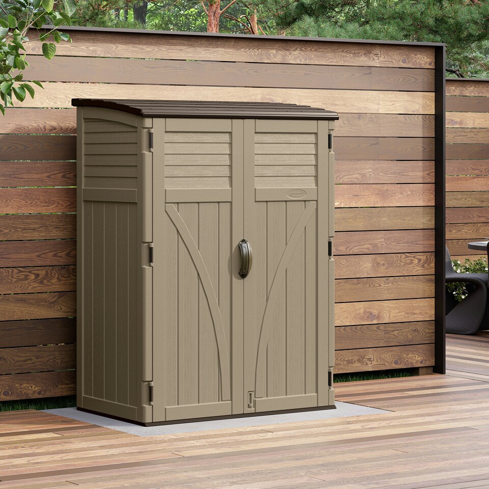 image 1 of Suncast Aston Large Storage Cabinet - Sand | Brown