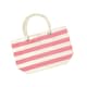 image 2 of Westford Mill Boardwalk Striped Tote Bag - Natural/Pink - One Size Cream