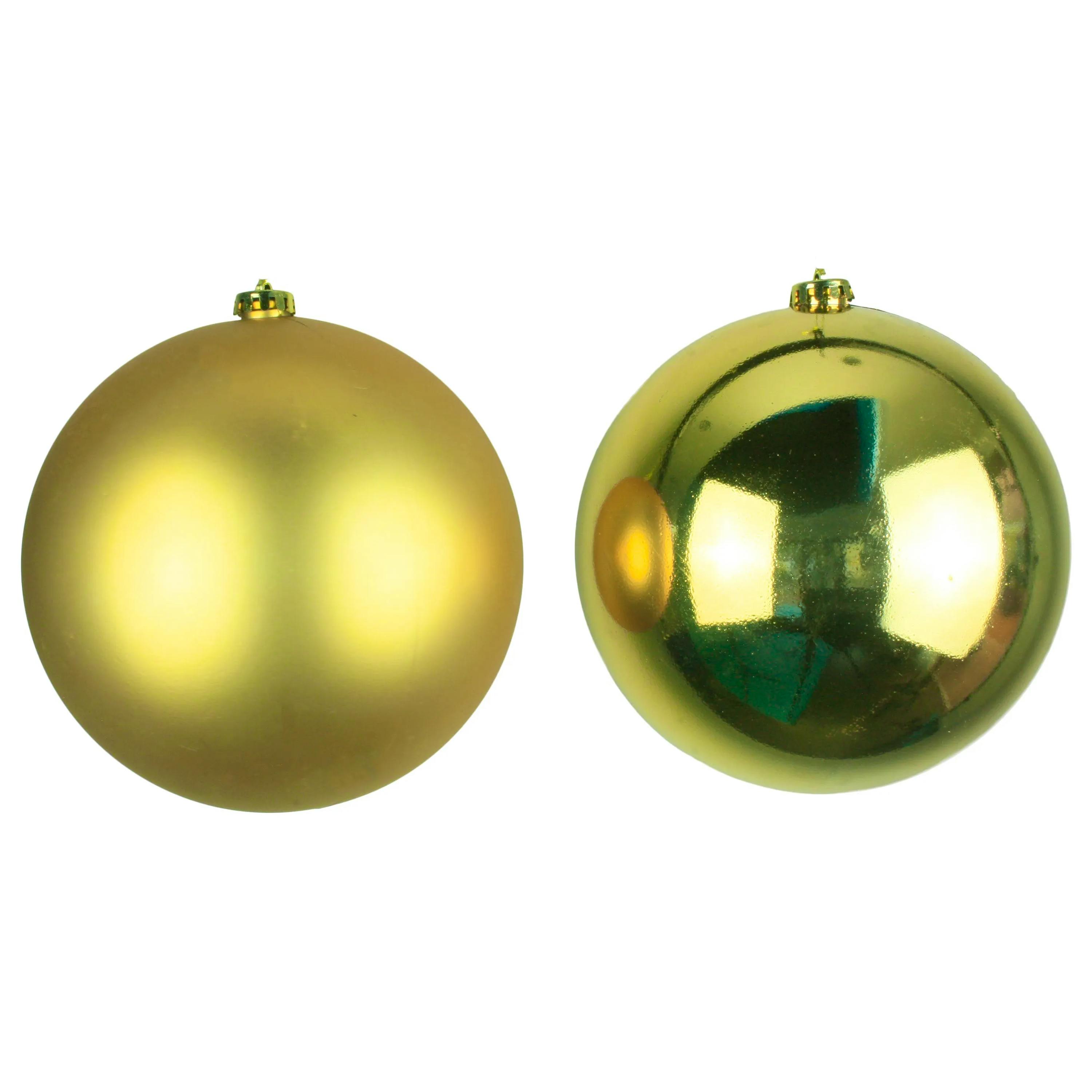 Christmas Tree World 20cm Bauble Set Shiny/Matte (12 pc) - Gold