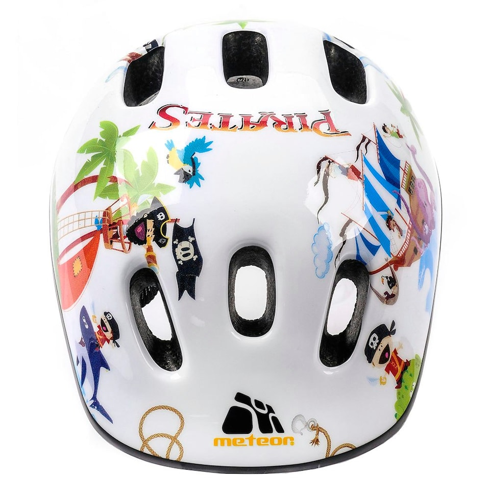 image 1 of Helmet for Kids Toddlers – Lightweight Adjustable Bike Helmet for Boys & Girls – Safety Crash Protection for Cycling, Scooter, Skateboard – MV62 White | Pirate | S