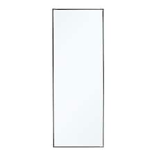 Living and Home Modern Slim Frame Full Length Wall Mirror Black