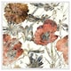 image 1 of Watercolour flower print (Picture Frame) White | L