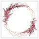 image 1 of Pink flower and geometric shapes (Picture Frame) White | S