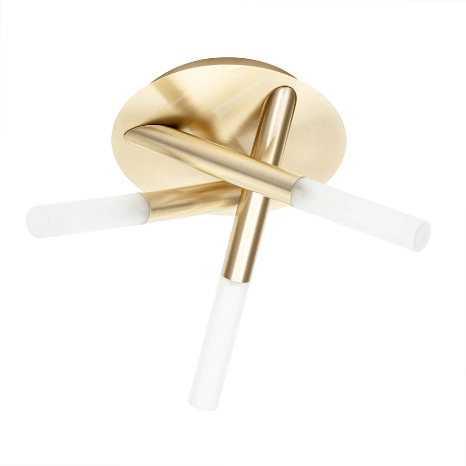 image 1 of BHS Cindy Flush Ceiling Light | Gold | Satin Brass | 1