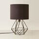 image 4 of ValueLights Angus Black Geometric Table Lamp Black Shade & Bulb | Black