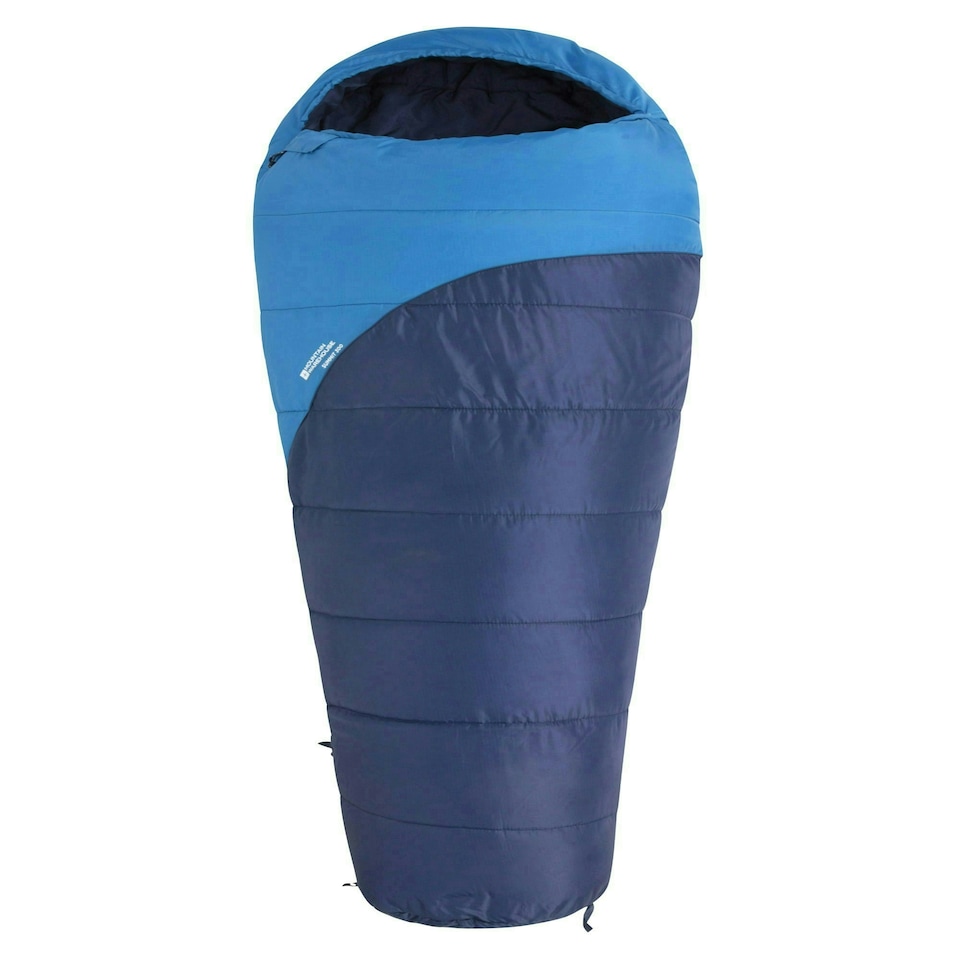image 1 of Mountain Warehouse Summit 300 Square Sleeping Bag Insulated Two Way Zip Camp Bed Left Handed Zip - Long Length (215cm) Red