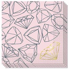 Pink Diamond Hen Party Luncheon Napkins 33cm 2Ply - Pack of 16
