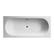 image 1 of Double Ended Straight Shower Bath with Leg Set, 1700mm x 750mm - White | White | White | 1
