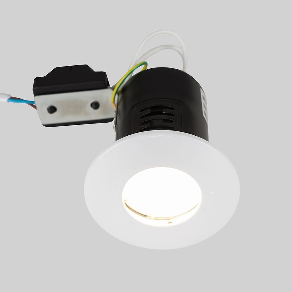 image 1 of ValueLights 6 Pack Fire Rated IP65 White Downlights | White