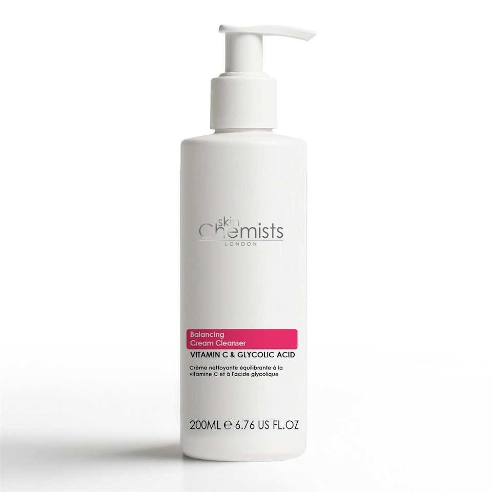 image 1 of skinChemists Balancing Vitamin C & Glycolic Acid Anti-Ageing Cream Cleanser 200ml for Acne, Blemishes, Large Pores, Dullness