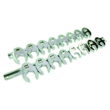 3/8" Drive Imperial AF + Metric Crowfoot Crowfeet 3/8" - 7/8" 10 - 22mm 16pc