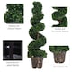 image 7 of Outsunny Set of 2 Artificial Trees, Artificial Boxwood Spiral Topiary Trees Potted Decorative Plant Indoor Decor 120cm