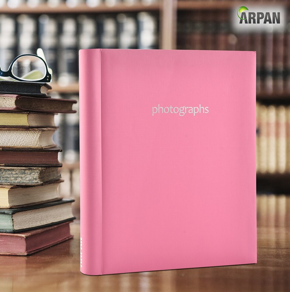 image 1 of ARPAN Self-Adhesive Photo Album – 20 Sheets / 40 Sides Spiral Bound Memory Book – Sticky Page Scrapbook Album for Various Sized Photos, Keepsakes & Special Memories