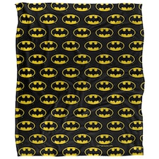 Batman All Over Logo Blanket - Multicoloured - One Size