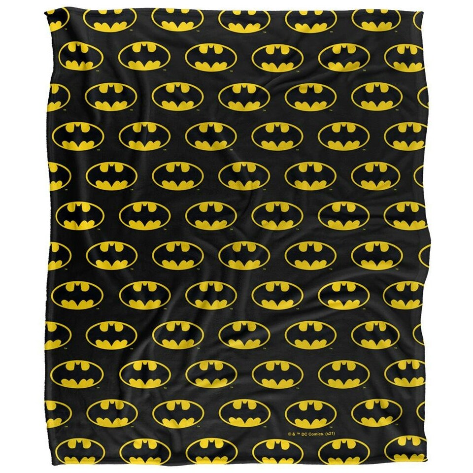 image 1 of Batman All Over Logo Blanket - Multicoloured - One Size