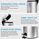 image 5 of STAINLESS STEEL PEDAL BIN 3L SILVER KITCHEN BATHROOM TOILET RUBBISH