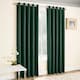 image 1 of Vogue Dark Green Curtains 46 x 90 inch (117 x 229 cm) Room Darkening Eyelet Thermal Noise Reducing Curtains for Bedroom and Living Room