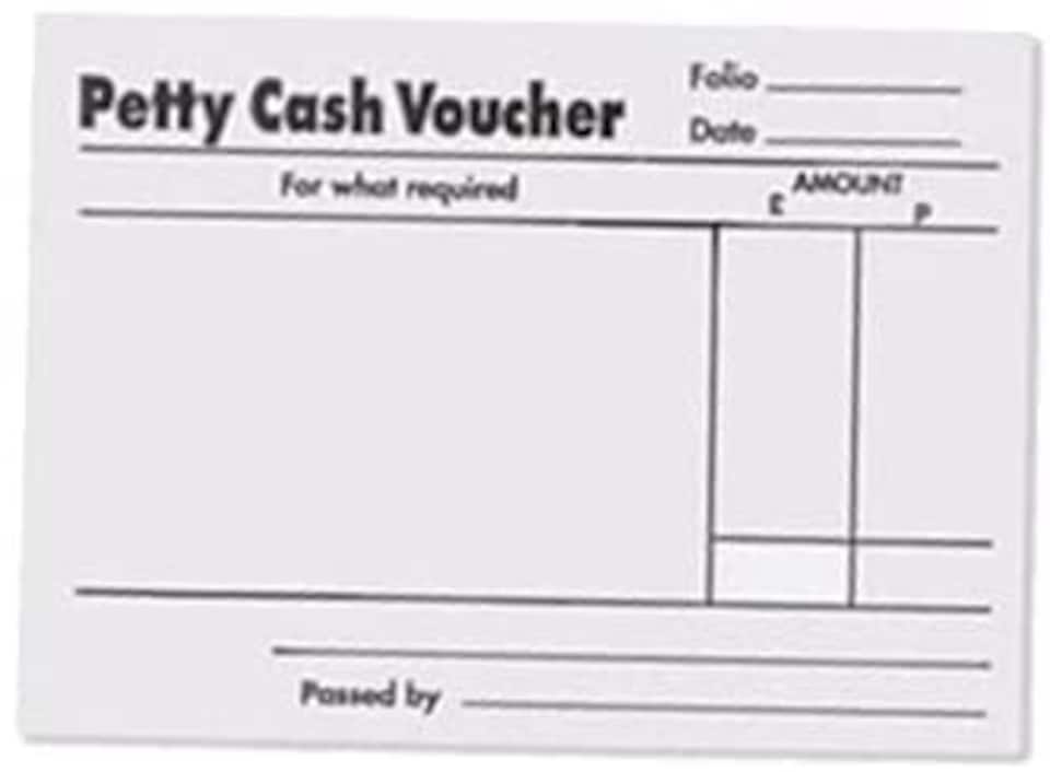 image 1 of Petty Cash Voucher Pad 125x101mm (Pack of 10)