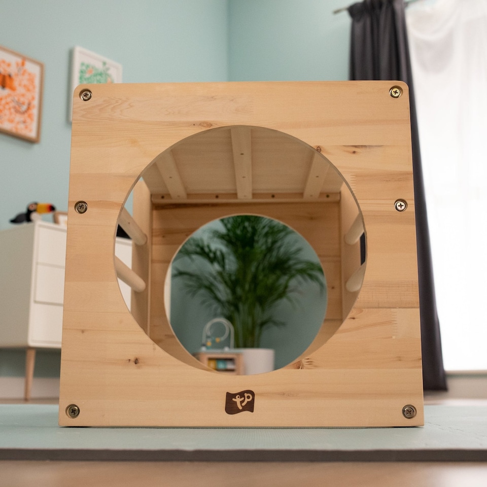 image 1 of TP Active-Tots Pikler Style Wooden Climbing Cube With Play Easel - FSC certified