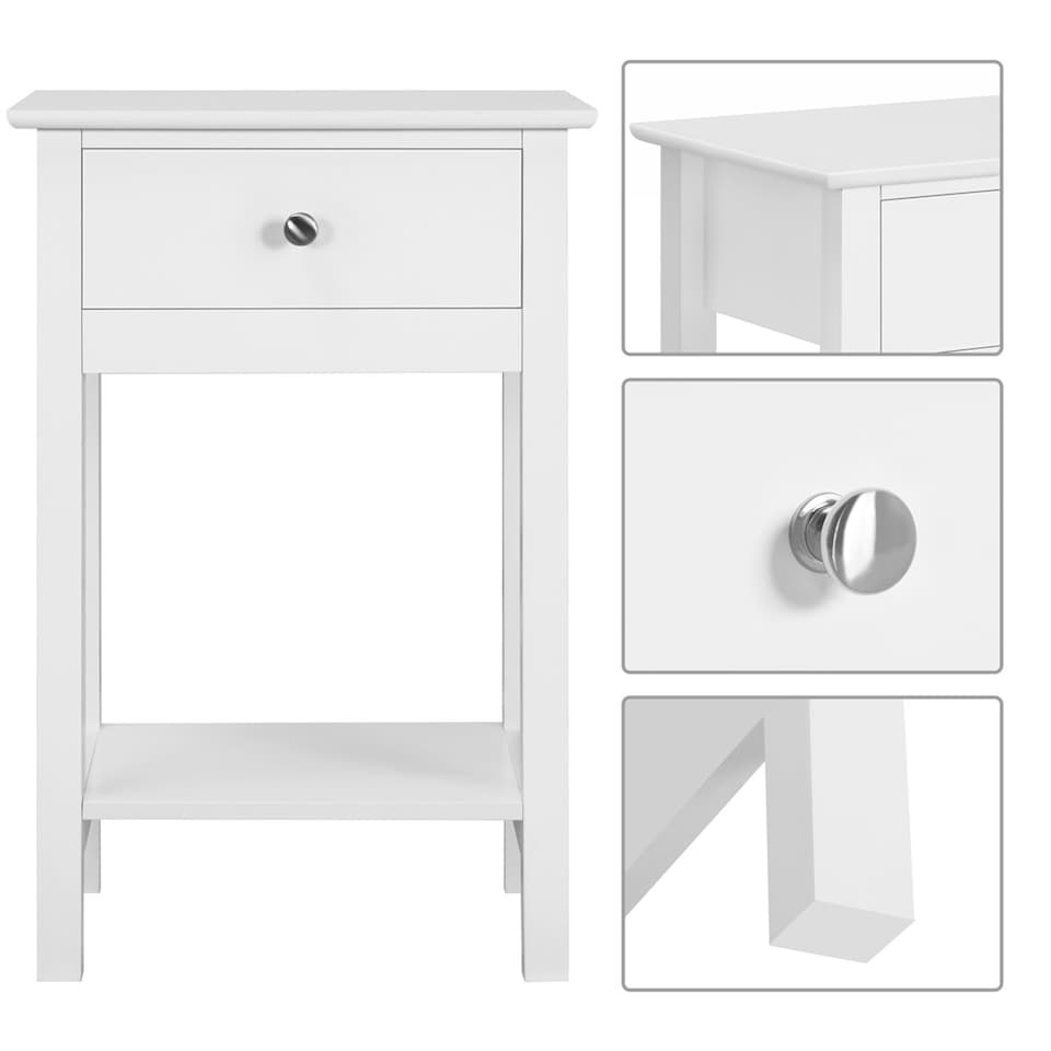 image 1 of Yaheetech Bedside Table  with Drawer