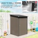 image 6 of Outsunny 3.3ft x 3.4ft Lean to Garden Shed, Metal Outdoor Storage Shed with Single Lockable Door, Tool Storage Shed for Garden, Patio, Lawn, Brown