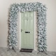 image 2 of 8ft Samuel Alexander Single Door Snow Flocked Christmas Tree Flat Top Arch with 2000 Tips