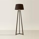 image 4 of ValueLights Lottie Black Wood Tripod Floor Lamp Black Taper Shade
