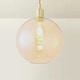 image 3 of ValueLights Bellamy Easy Fit Amber Glass Globe Lampshade Ceiling Light Shade
