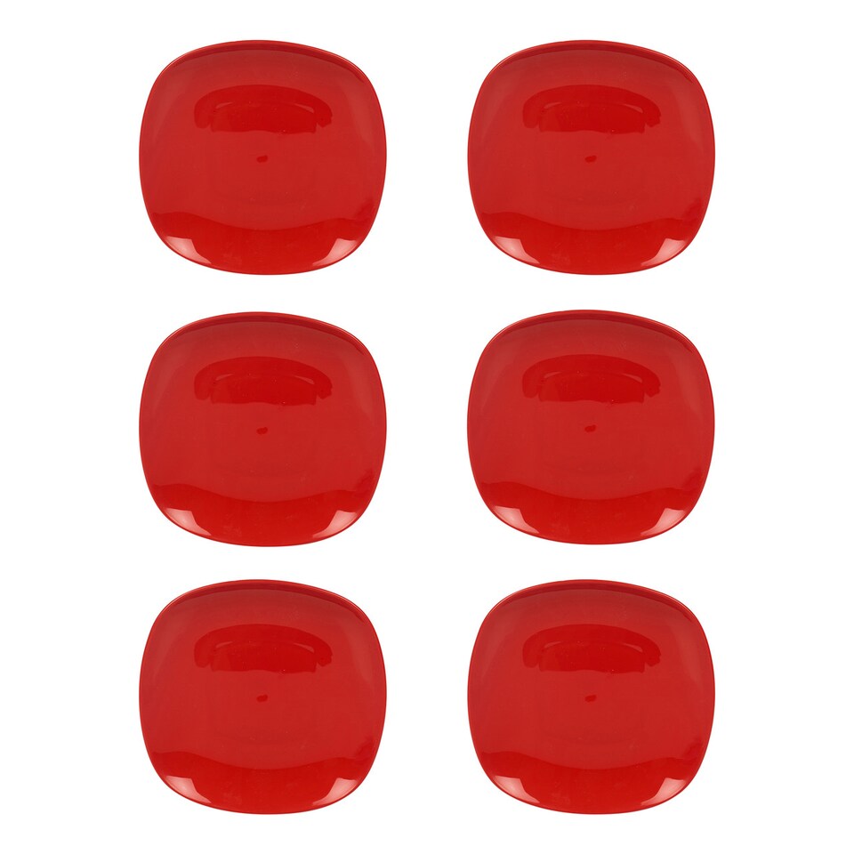 image 1 of 6x Plastic Side Plates | Red | 1