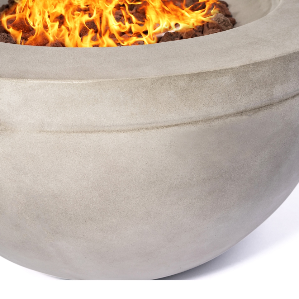 image 1 of Centurion TABITI Light Grey Lavish Garden & Patio Fire Pit with Stone Finish - Fully Assembled