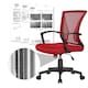 image 5 of Yaheetech Ergonomic Mesh Office Chair Mid-Back 360° Rolling Casters Red
