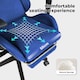 image 8 of Levede Office Desk Chair Gaming Recliner Adjustable Height with Footrest | Blue | Blue | One Size