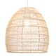 image 2 of Traditional Vintage Spiral Cage Design Natural Brown Rattan Ceiling Lamp Shade | Brown