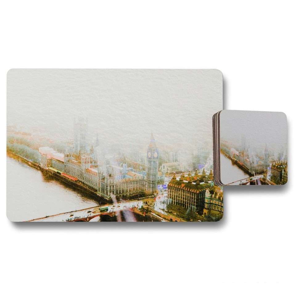 BIG BEN IN THE MIST (Placemat & Coaster Set)
