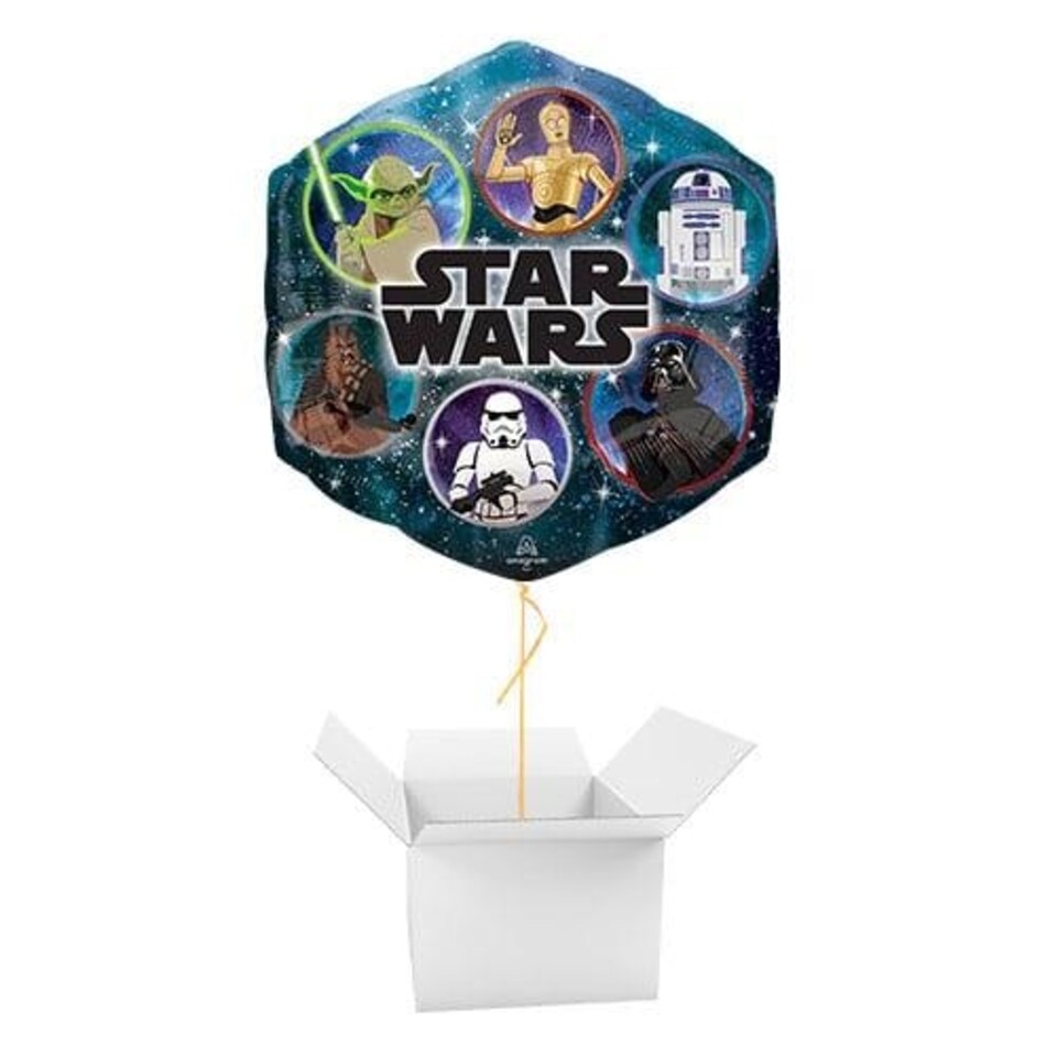 Star Wars Galaxy Giant Helium Foil Balloon - Inflated Balloon in a Box Multi